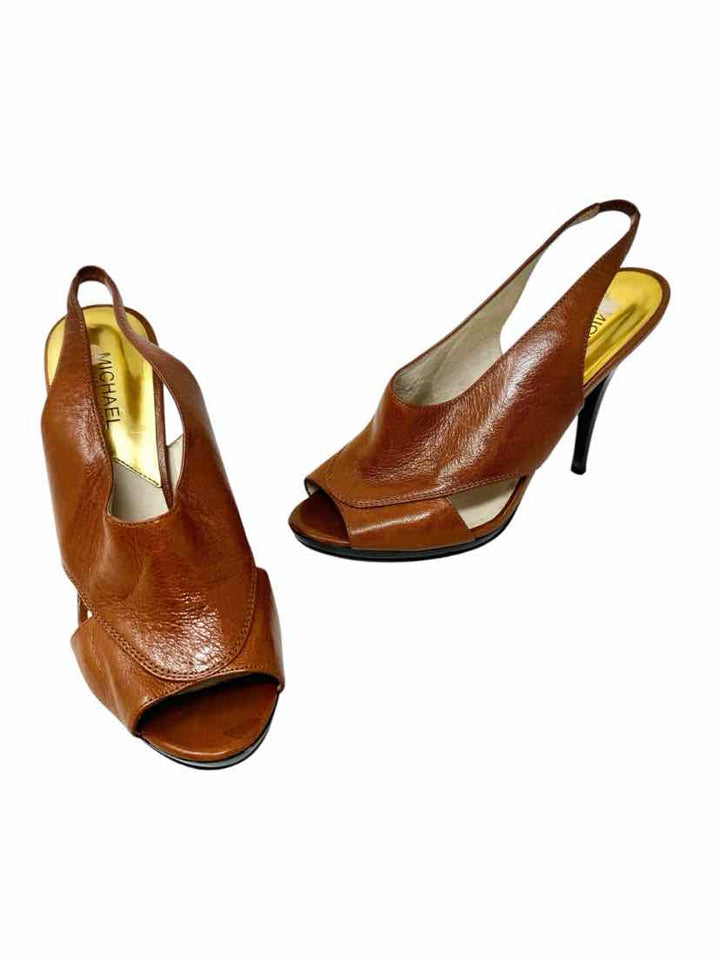 Shoe Size 9 Michael Kors Brown Leather Sandals