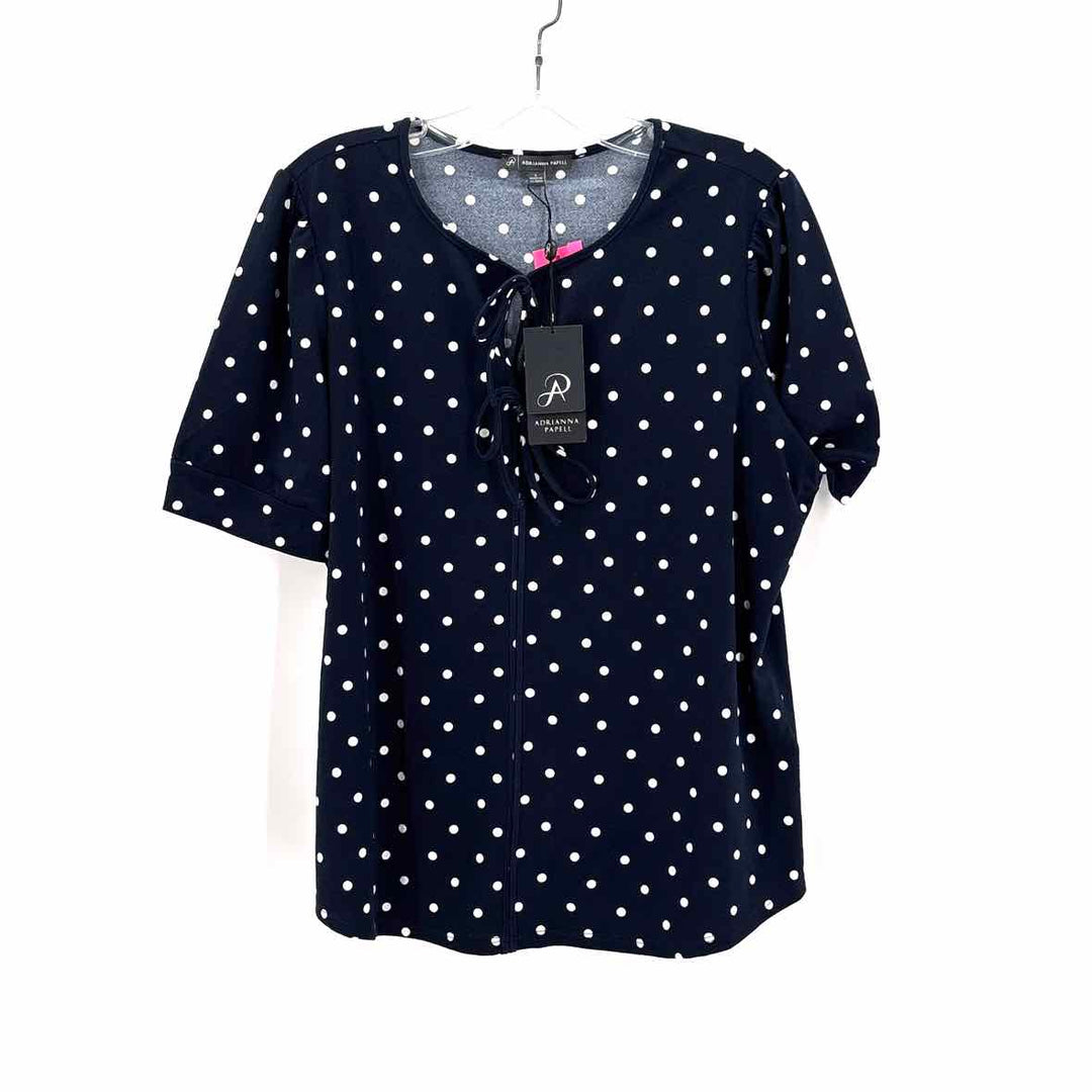 Size L Adrianna Papell Navy Shirt