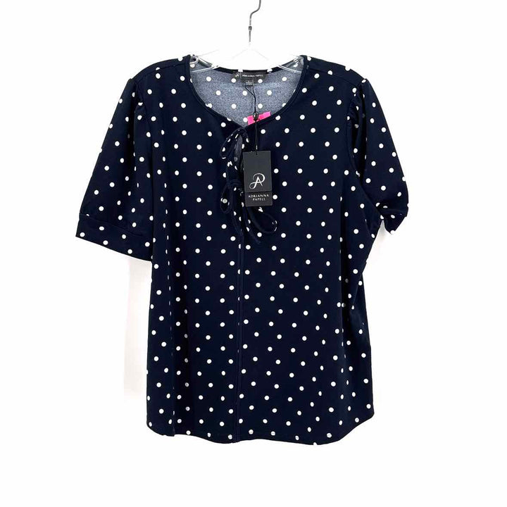 Size L Adrianna Papell Navy Shirt