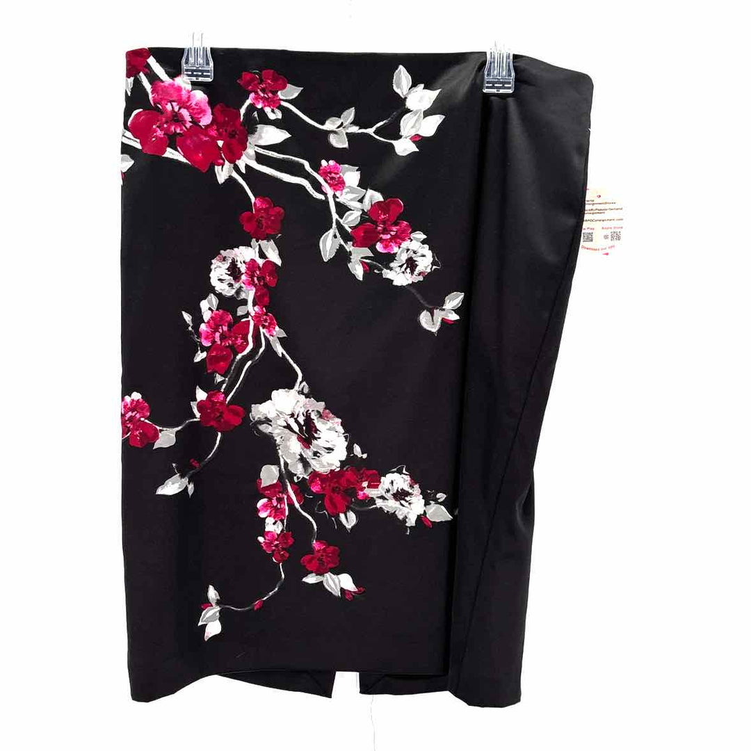 Size 14 White House Black Market Black Sateen Skirt
