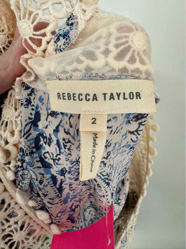 Size 2 REBECCA TAYLOR Multi-Color Shirt