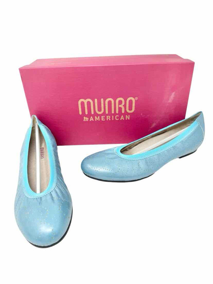 Shoe Size 10 MUNRO Teal Leather Flats