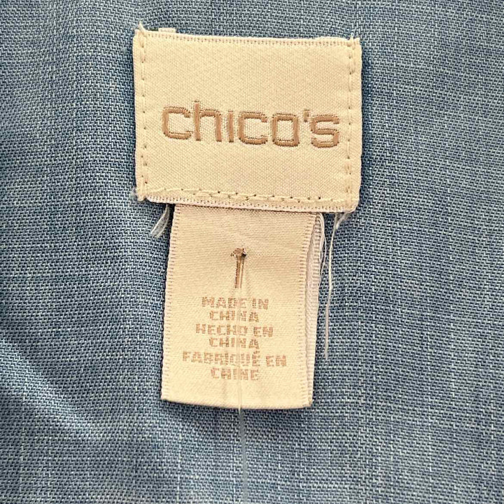 Size M Chico's Blue Tencel Shirt