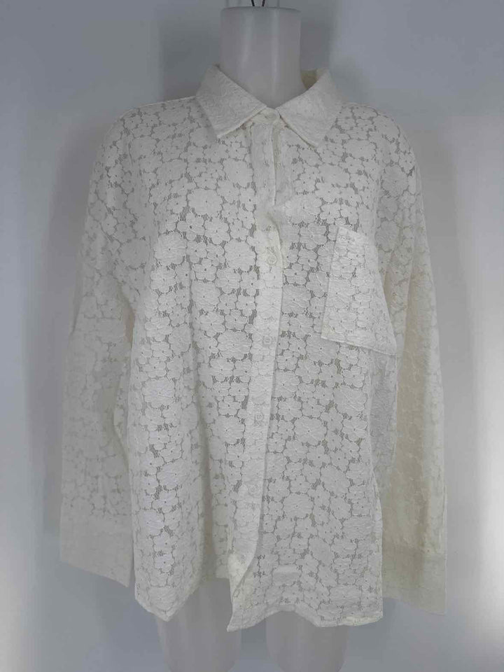 Size XL VICI Ivory Lace Shirt