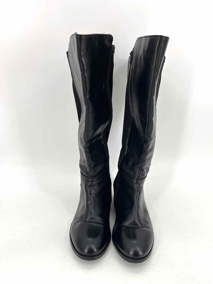 Shoe Size 9 Black Faux Leather Boots