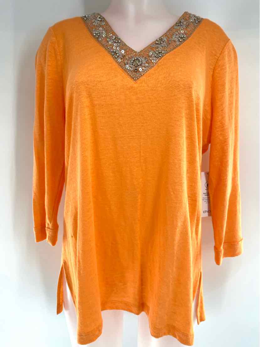Size M Chico's Orange Shirt