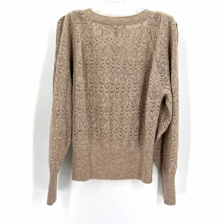Size L White House Black Market Beige Knit Sweater