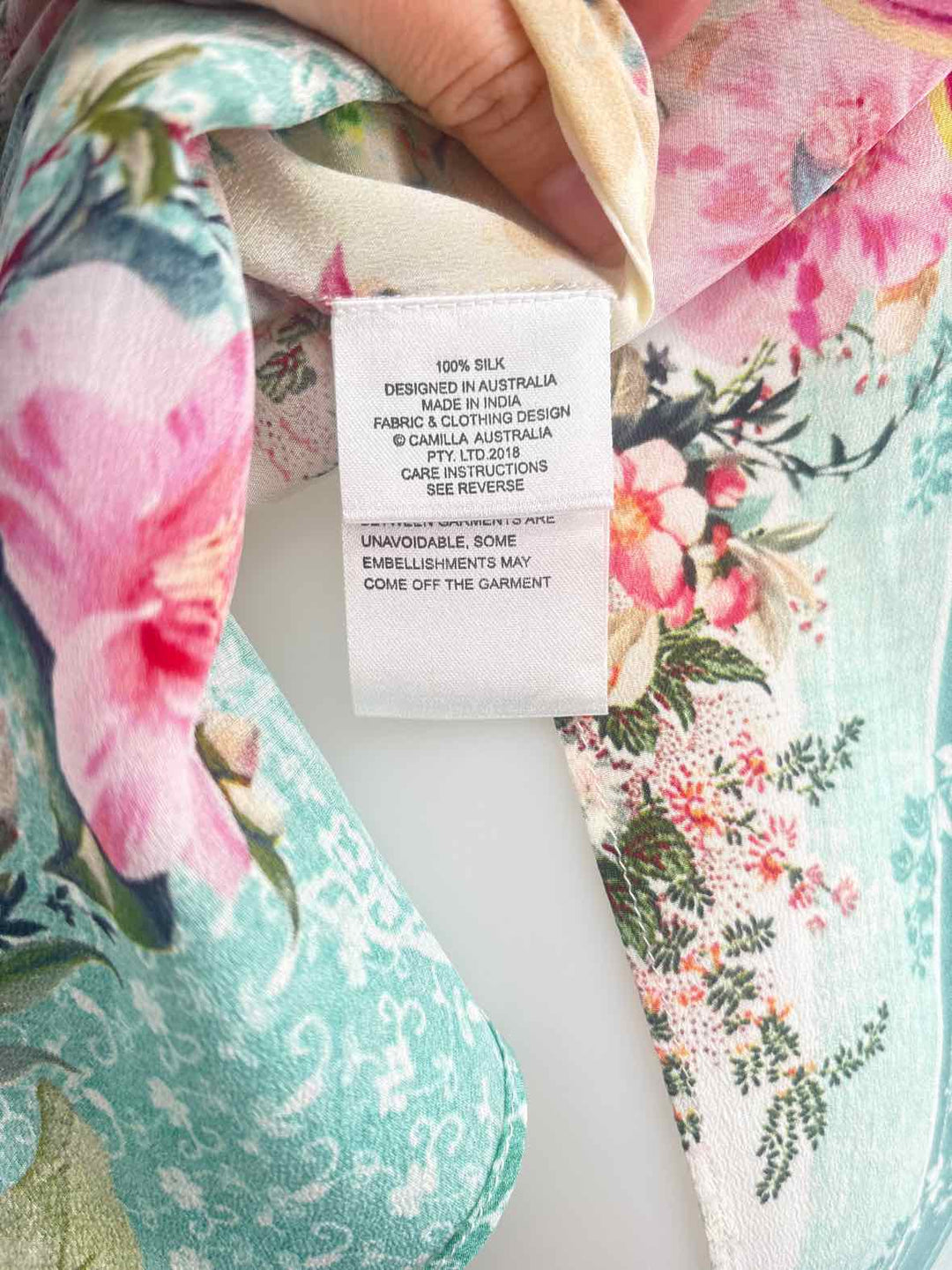 Size S CAMILLA Multi-Color Silk Shirt