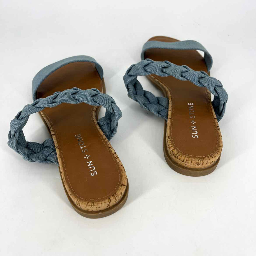 Shoe Size 7 Blue Denim Sandals