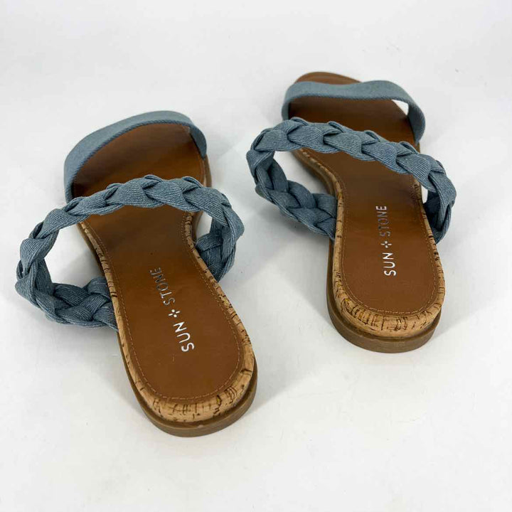 Shoe Size 7 Blue Denim Sandals