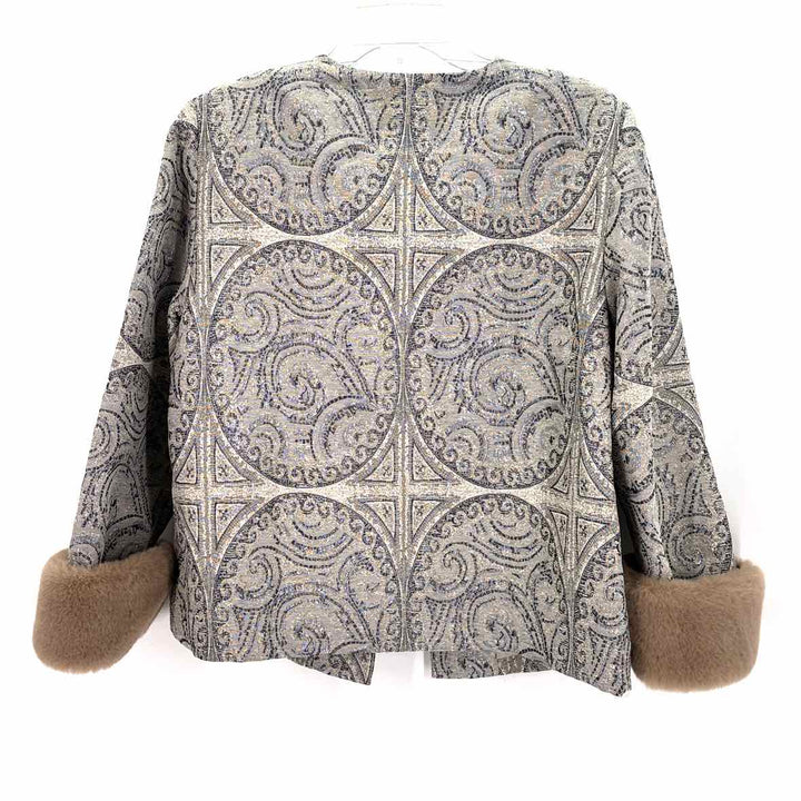 Size L Chico's Blue Sateen Blazer