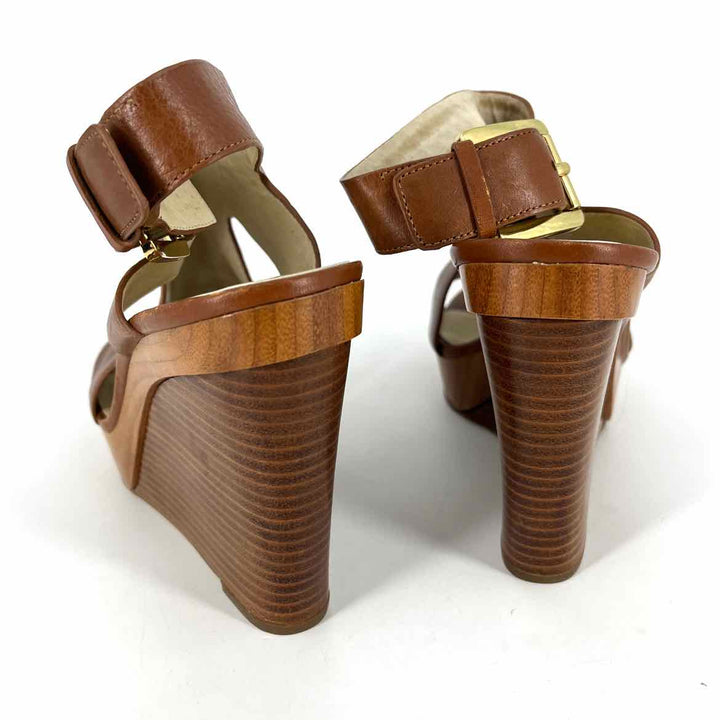 Shoe Size 7.5 Michael Kors Camel Leather Wedge