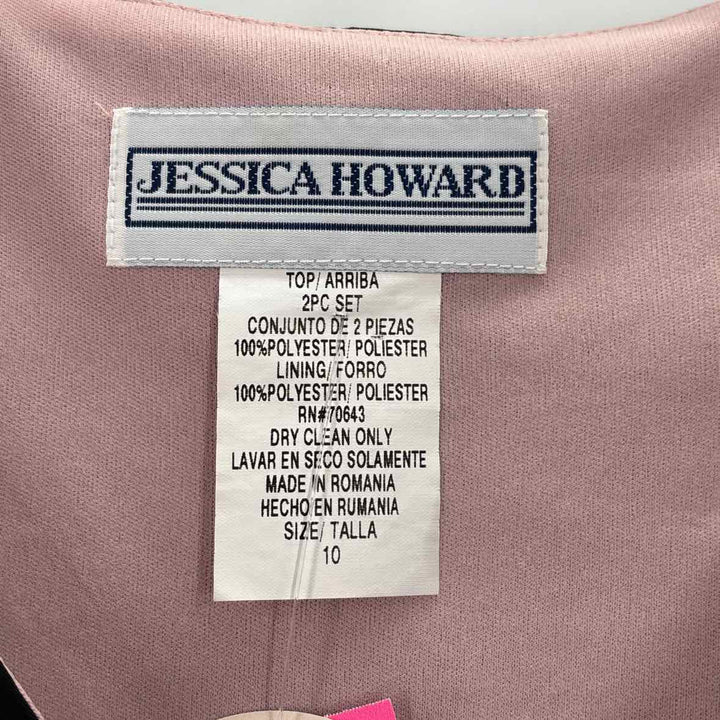 Size 10 JESSICA HOWARD Black 2 PC Dress