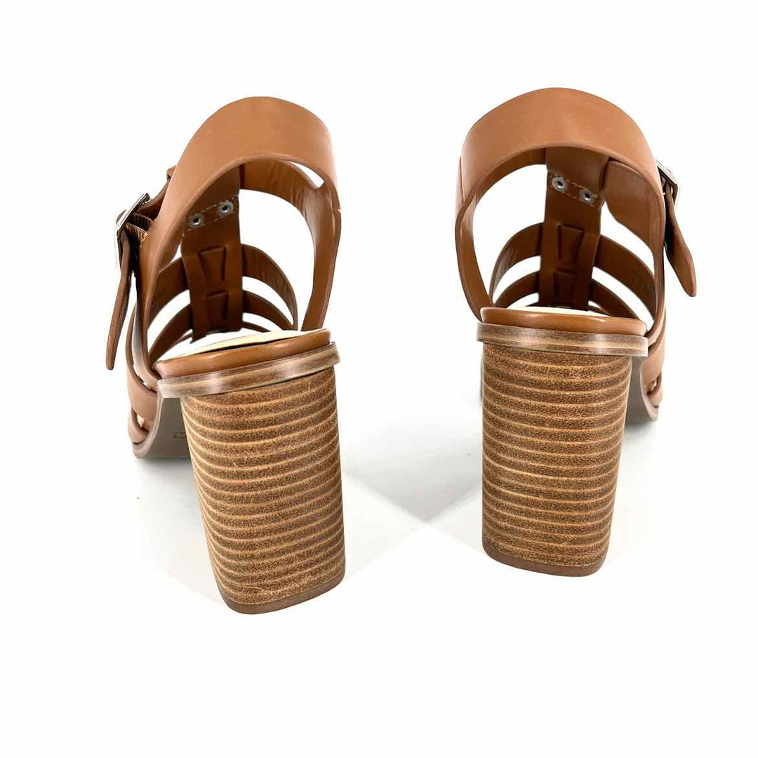 Shoe Size 6.5 MARC FISHER Camel Faux Leather Sandals