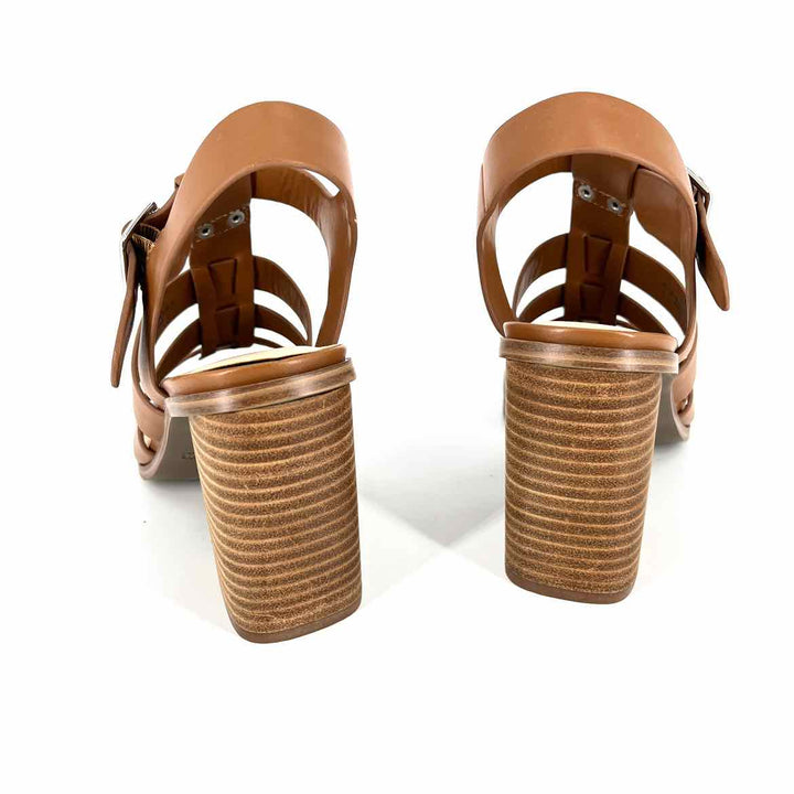 Shoe Size 6.5 MARC FISHER Camel Faux Leather Sandals