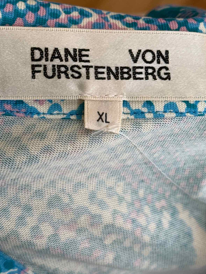 Size XL DIANE VON FURSTENBERG Blue Print Dress