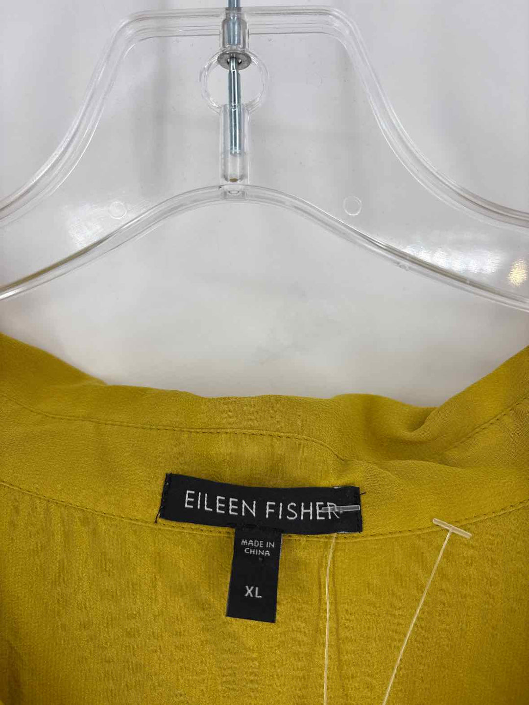 Size XL Eileen Fisher Lime Green Silk Shirt