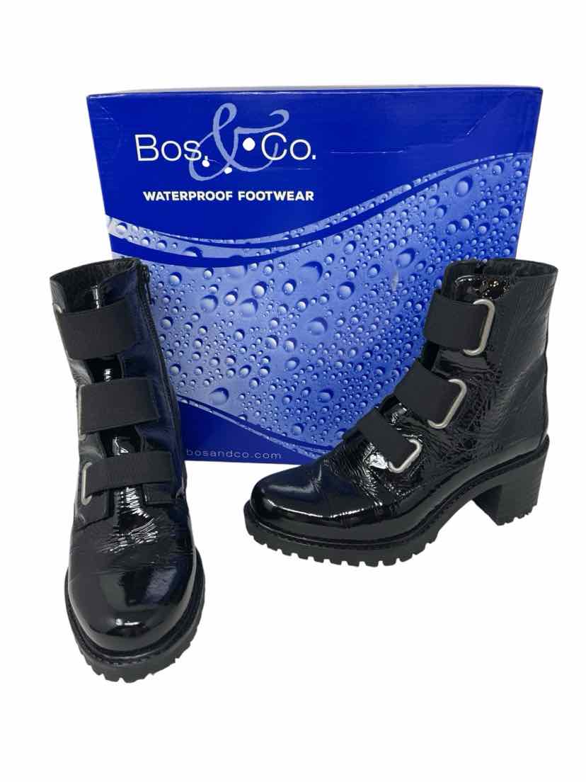 Shoe Size 37 Black PATENT Boots