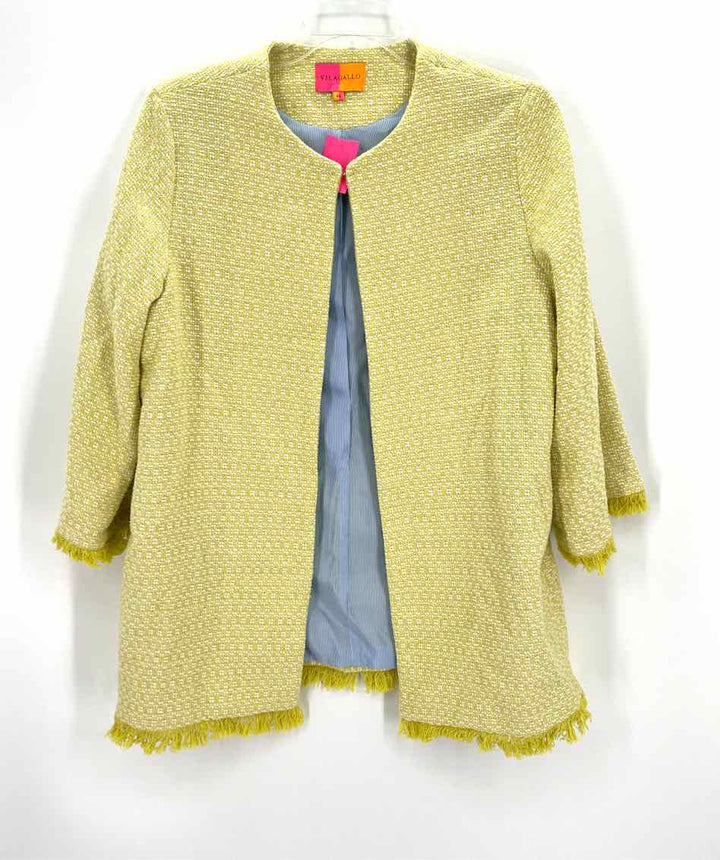 Size 16 Lime Green Tweed Jacket