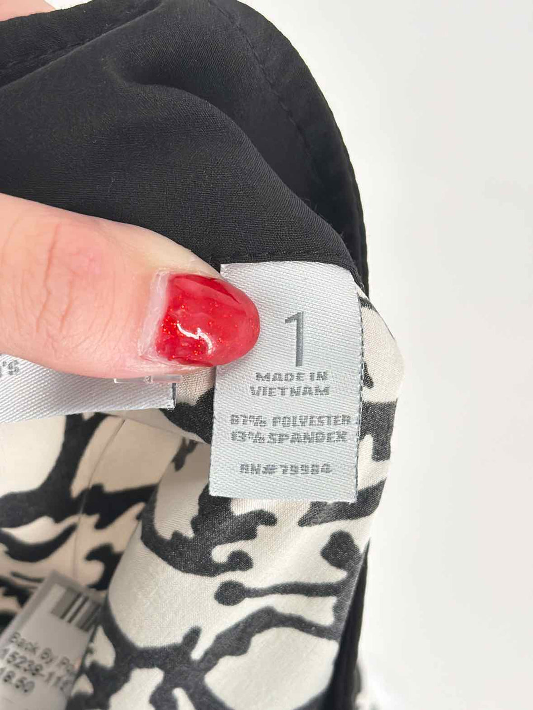 Size M Chico's Black Print Jacket
