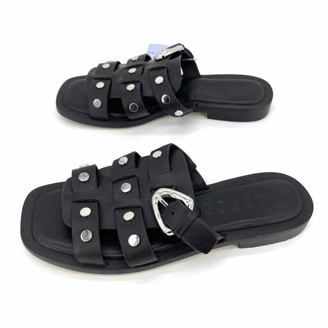 Shoe Size 7.5 AEROSOLES Black Leather Sandals