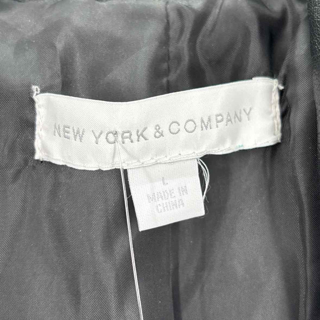Size L NY & CO Black Faux Leather Jacket