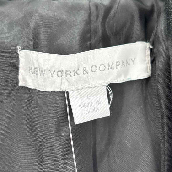 Size L NY & CO Black Faux Leather Jacket