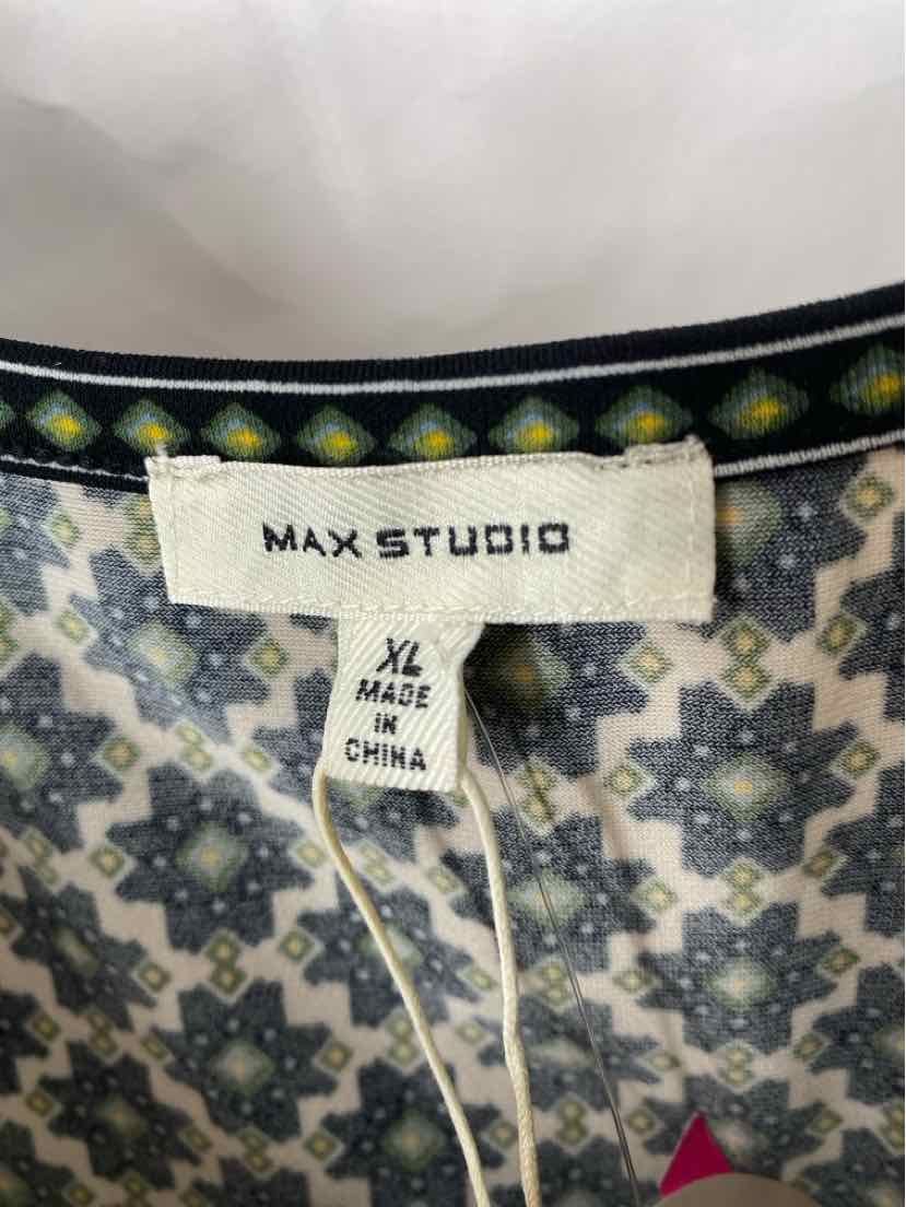 Size XL MAX STUDIO Green Print Dress