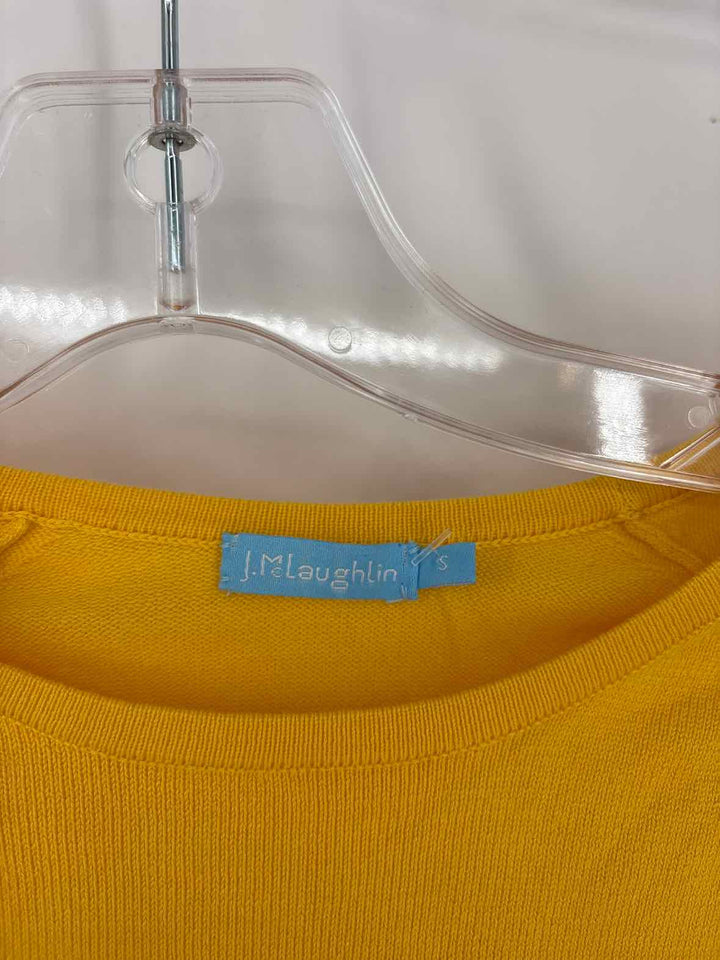 Size S J MCLAUGHLIN Yellow Knit Shirt