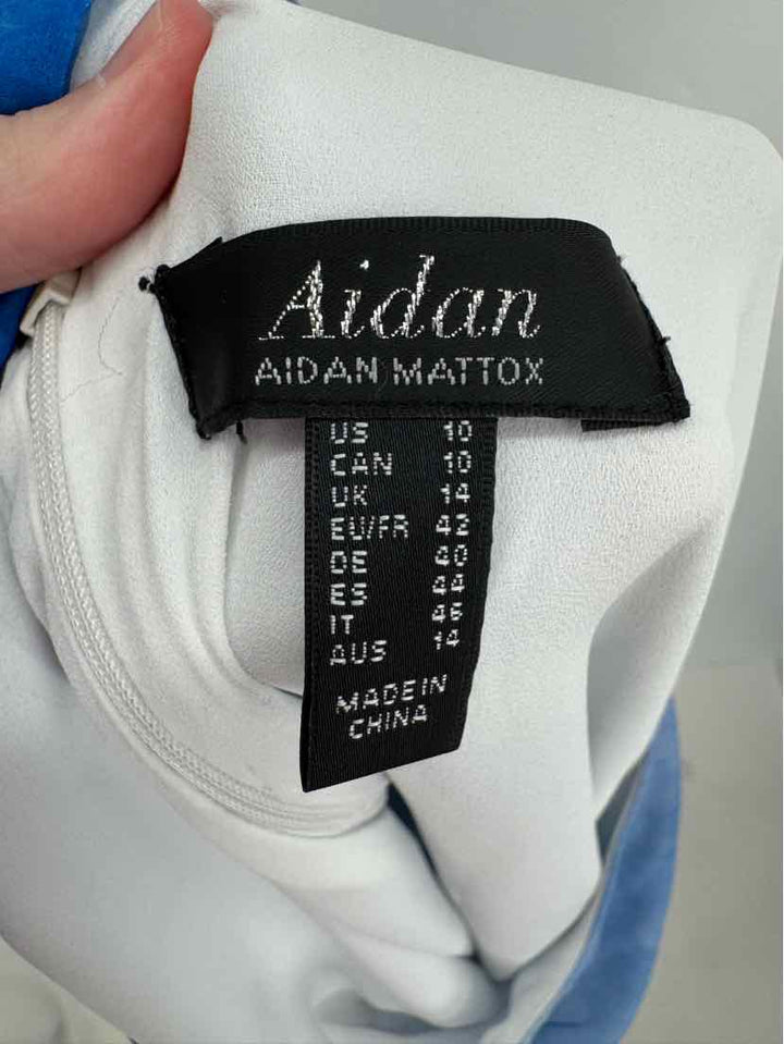 Size 10 AIDAN Blue Print Dress