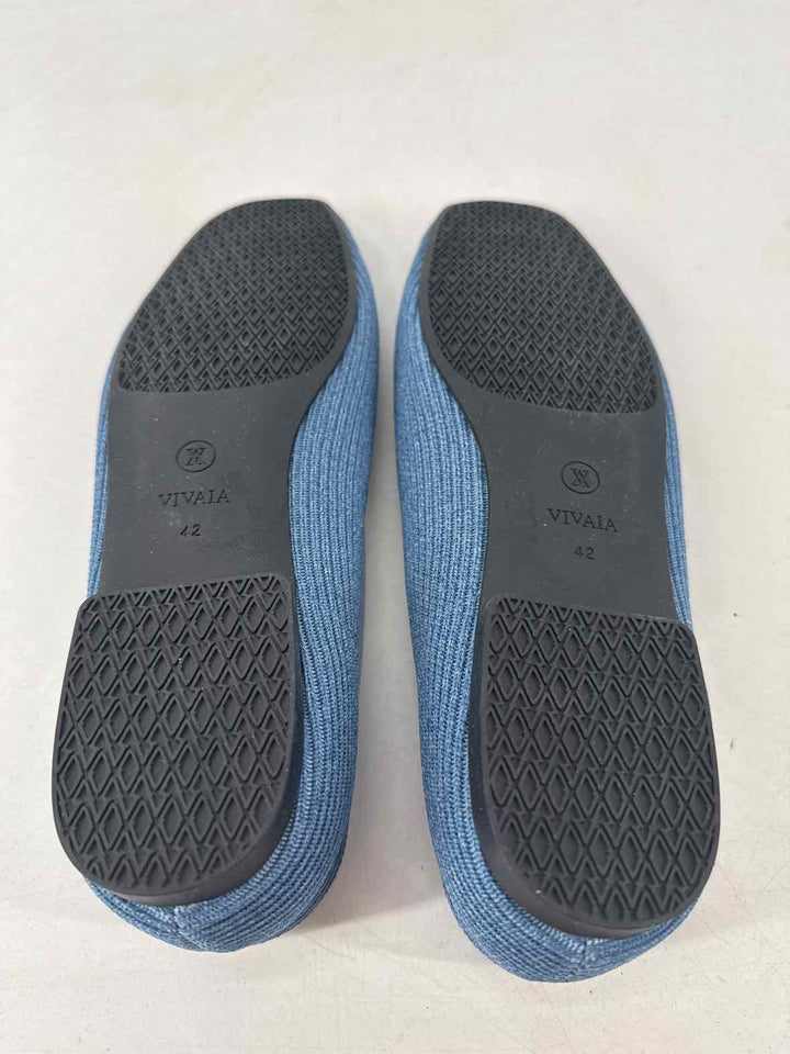 Shoe Size 42 VIVAIA Blue Knit Flats