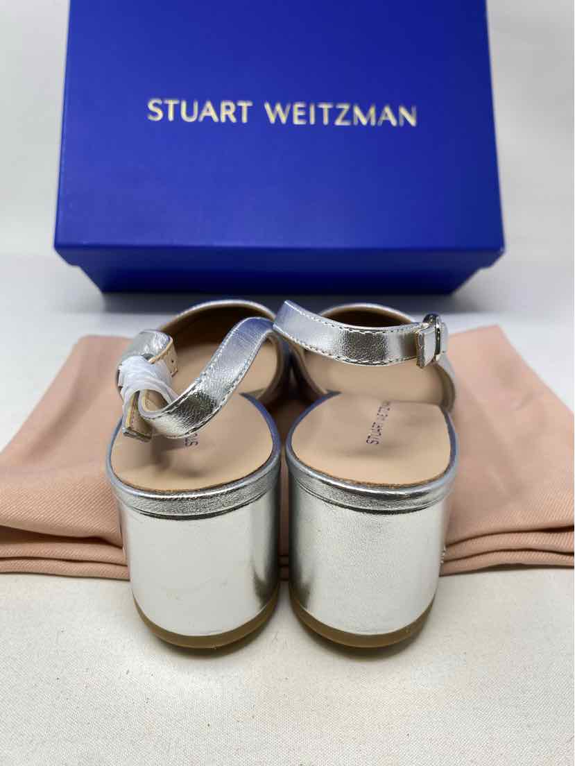 Shoe Size 6.5 Stuart Weitzman Silver Pumps
