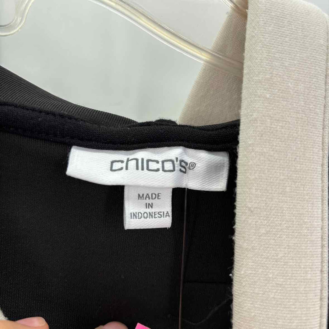 Size L Chico's Black Rhinestone Shirt