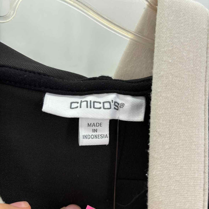Size L Chico's Black Rhinestone Shirt