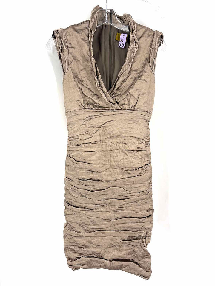 Size S NICOLE MILLER Bronze Dress