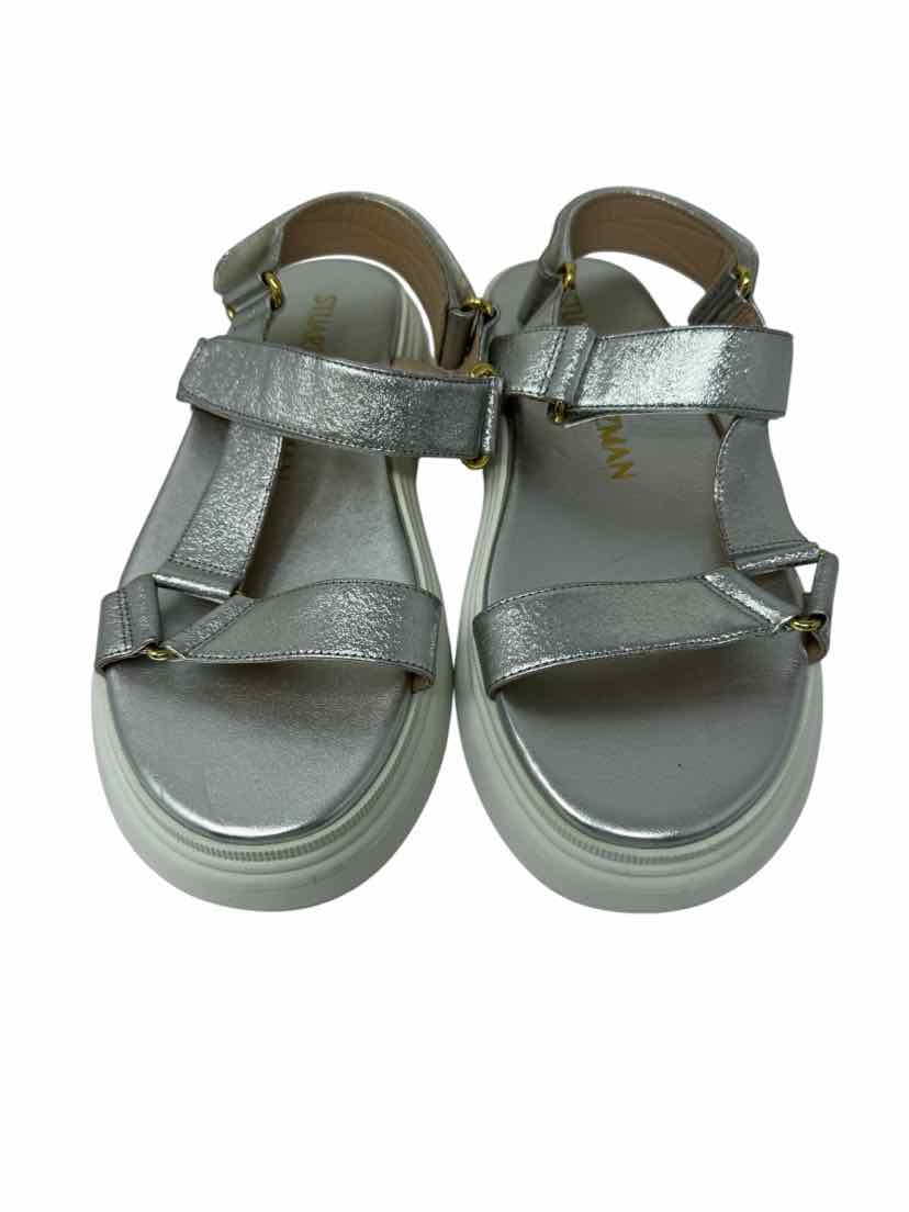 Shoe Size 6.5 Stuart Weitzman Silver Sandals