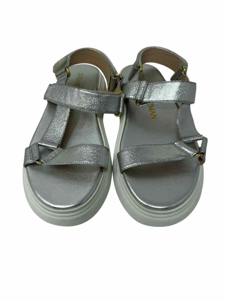 Shoe Size 6.5 Stuart Weitzman Silver Sandals