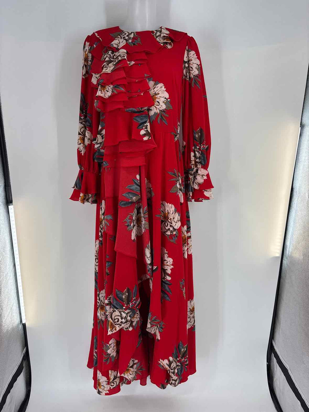Size 10 Red Print Dress
