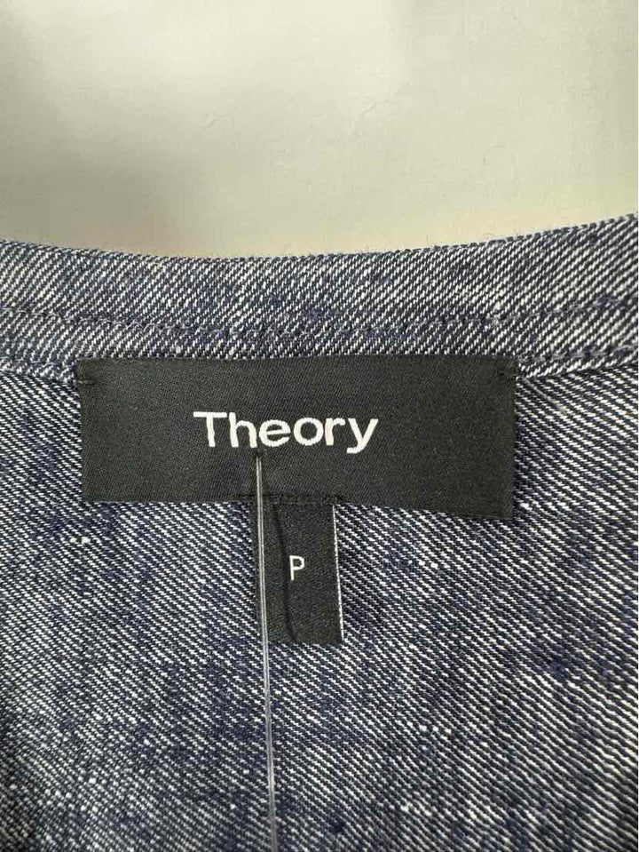 Size S THEORY Blue Shirt