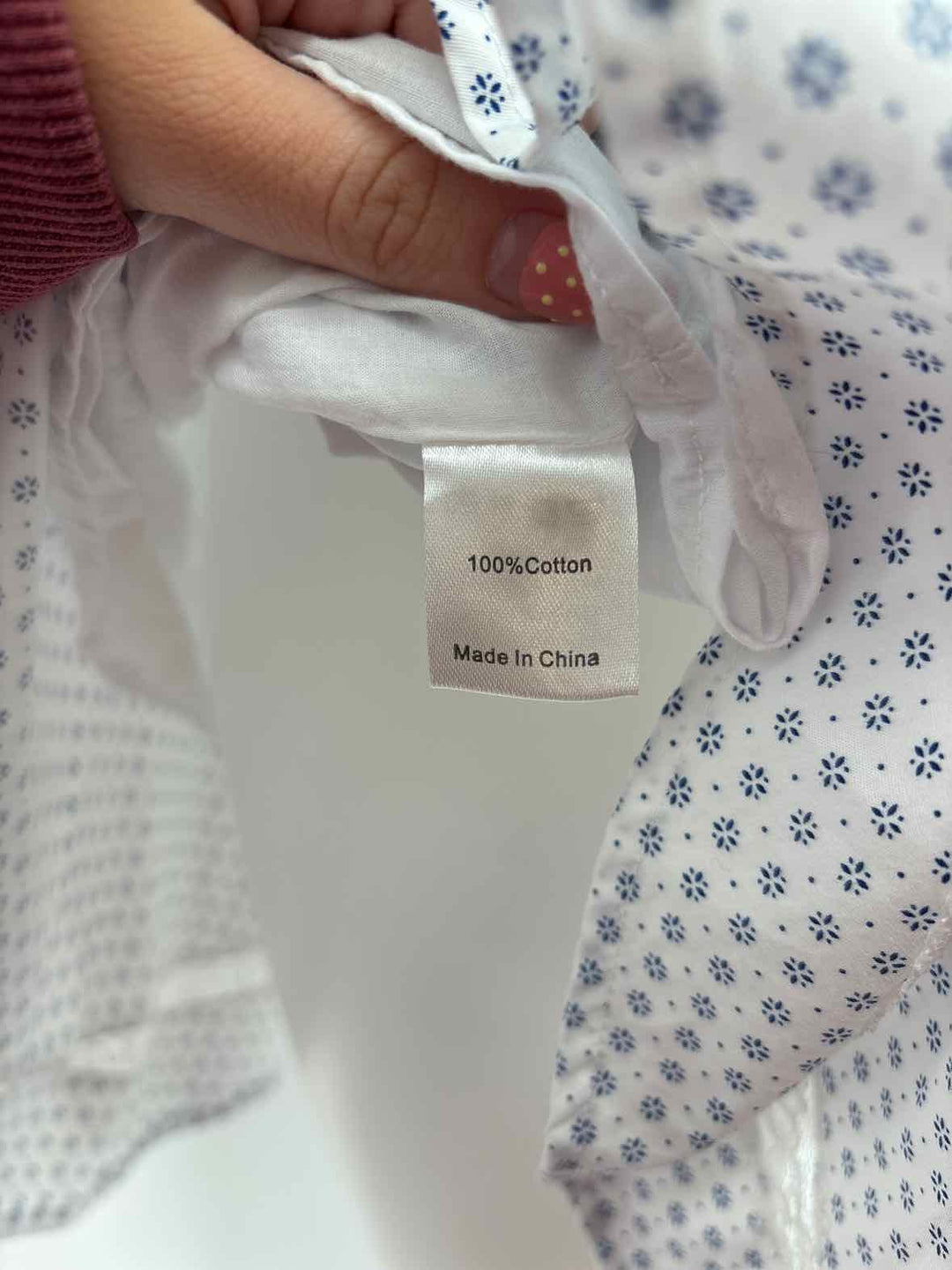 Size L TUCKERNUCK White Print Dress