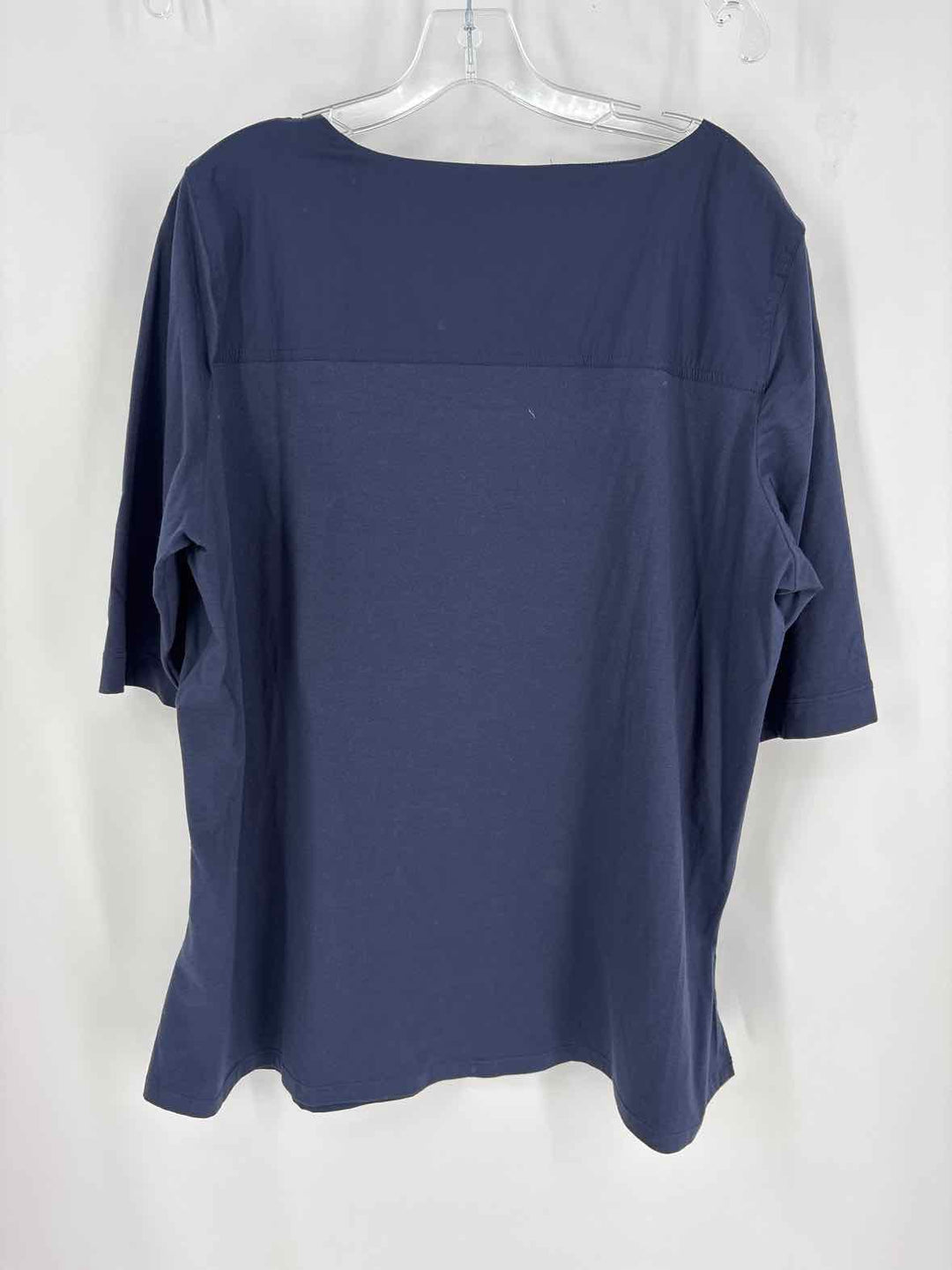 Size 18 MARINA RINALDI Navy Cotton Shirt