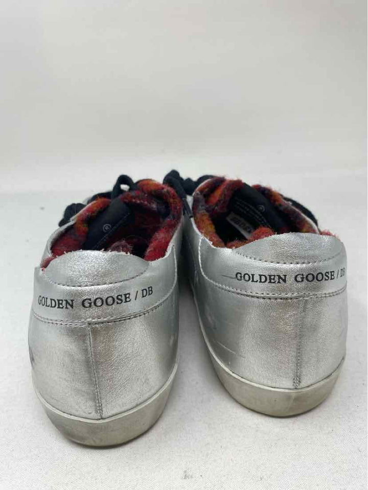Shoe Size 38 GOLDEN GOOSE Silver Leather Luxury - Sneakers