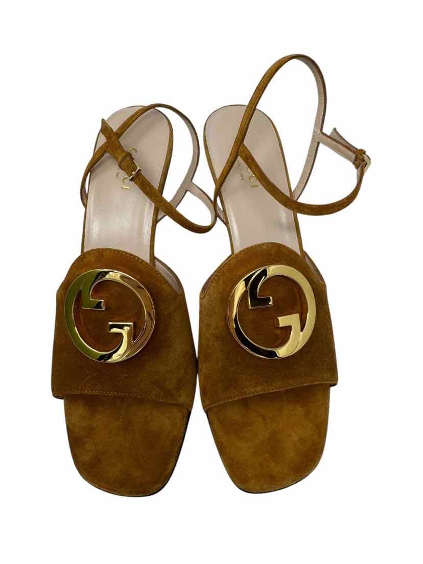 Shoe Size 38.5 Gucci Camel Suede Luxury - Heels