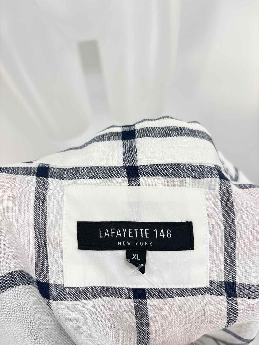 Size XL LAFAYETTE White Linen Shirt