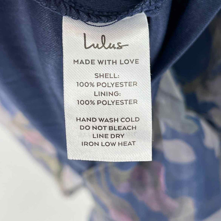 Size M LULUS Blue Print Dress