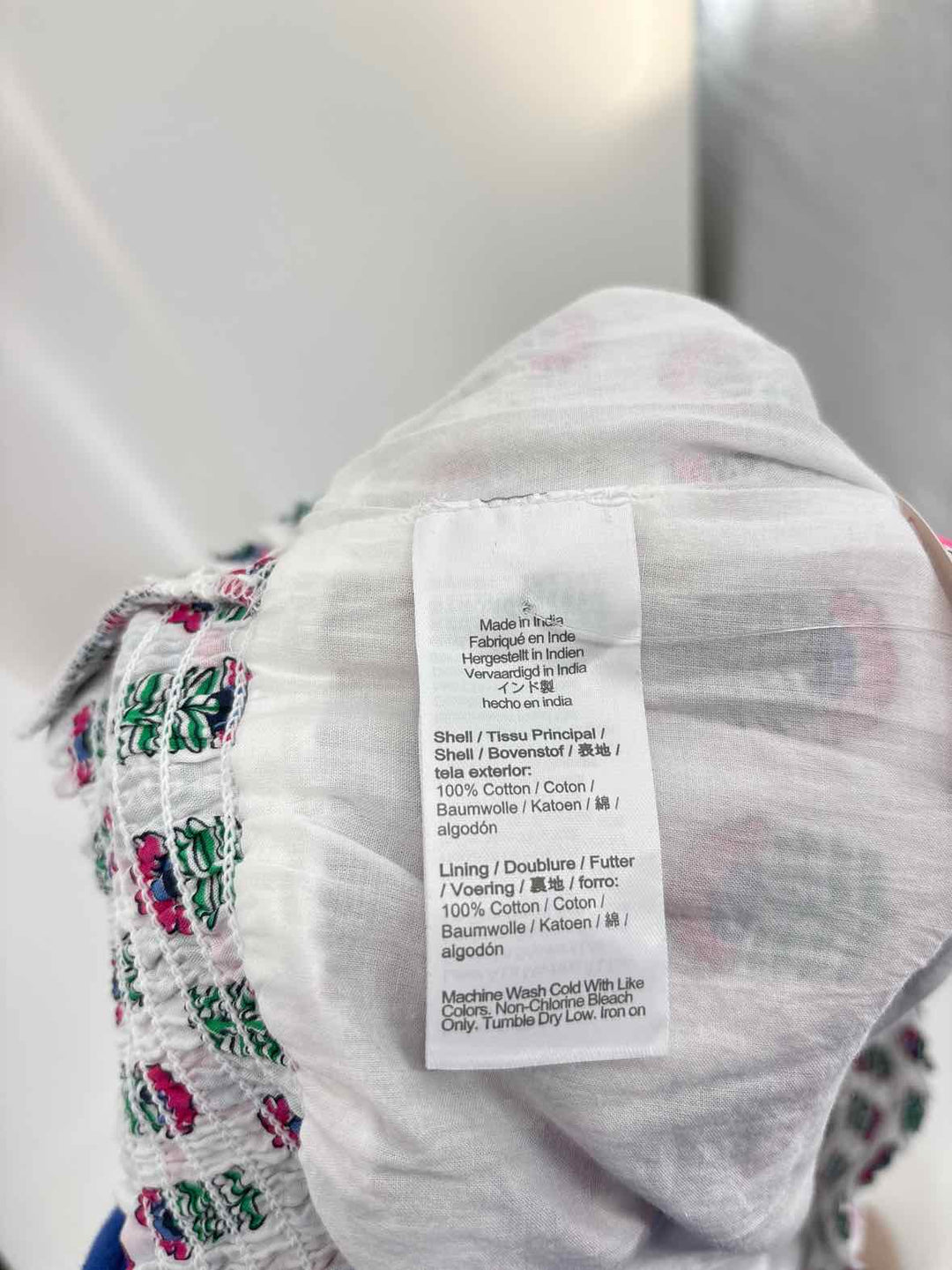 Size L J Crew White Print Skirt