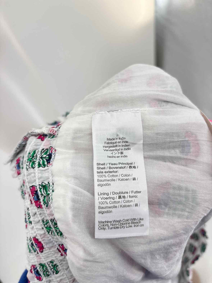Size L J Crew White Print Skirt