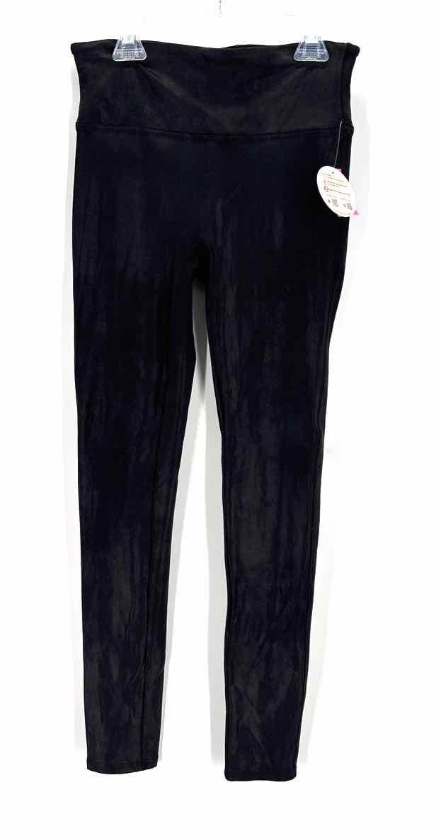 Size M SPANX Black Faux Leather Leggings