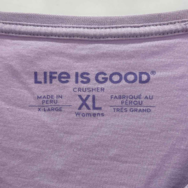 Size XL LIFE IS GOOD Lavender Knit Shirt