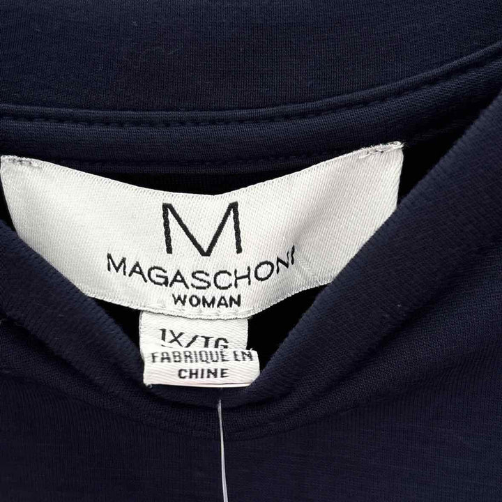 Size 1X MAGASCHONI Navy Shirt